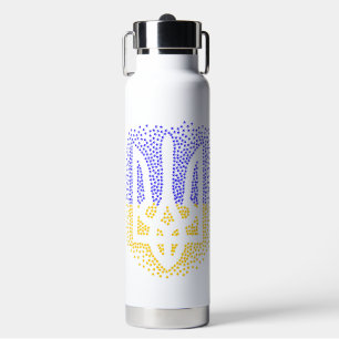 Bouteille D'eau Trident heraldique ukrainien tryzub étoiles disper