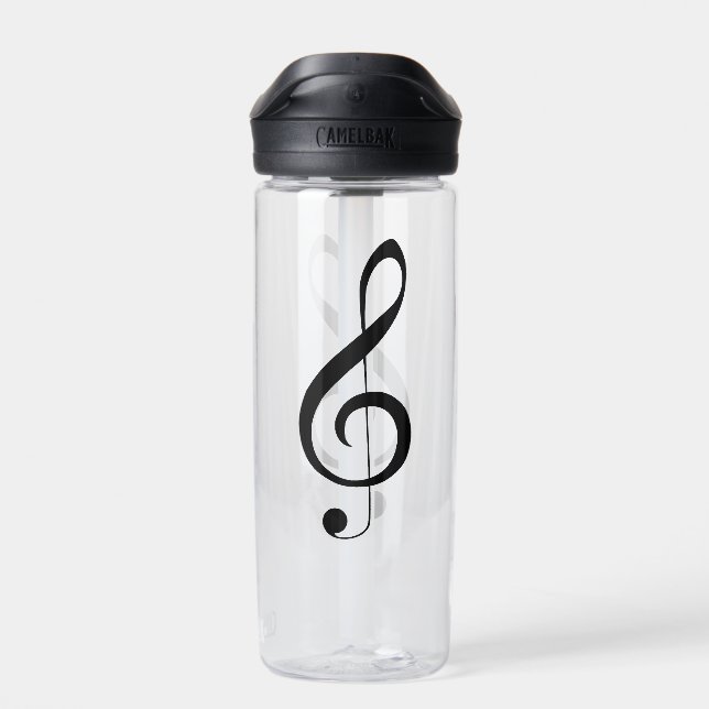 Bouteille D'eau Triple Clef Musical Note, (Arrière)