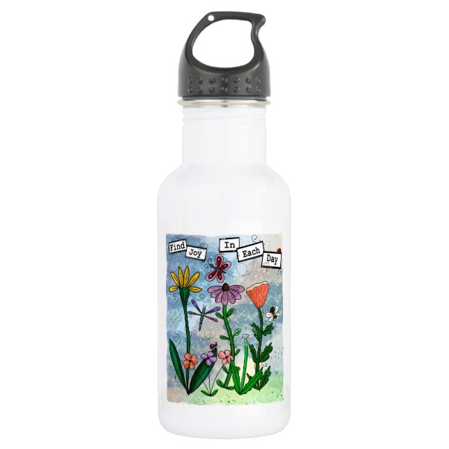 Bouteille D'eau Trouvez la joie dans le jour (Devant)