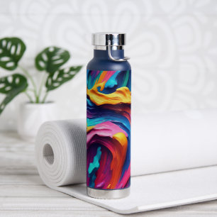 Bouteille D'eau Trucs de peinture Abstraits psychédéliques colorés
