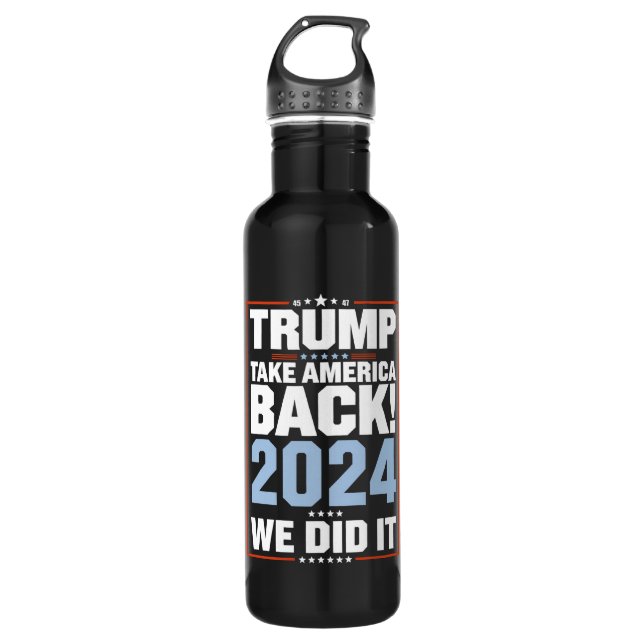 Bouteille D'eau Trump USA Drapeau Président 47 Trump (Devant)