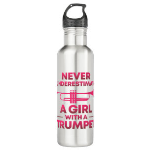 Bouteille D'eau Trumpet Girl Funny Trumpet Player Gift Marching Ba