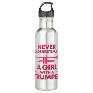Bouteille D'eau Trumpet Girl Funny Trumpet Player Gift Marching Ba