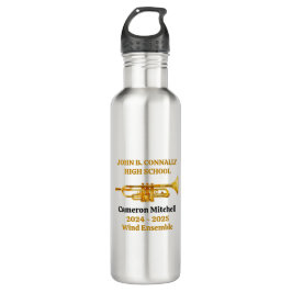 Bouteille D'eau Trumpet Player High School Band Gold Personalized