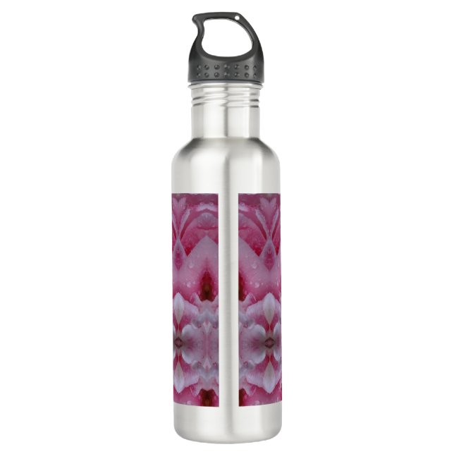 Bouteille D'eau Tulipe rose Ikat 5 (Dos)