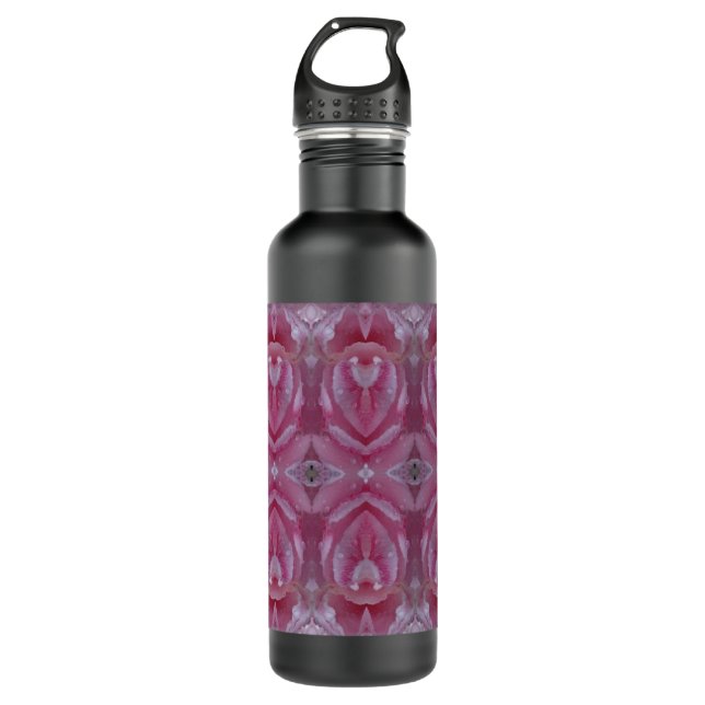 Bouteille D'eau Tulipe rose Ikat 6 (Devant)