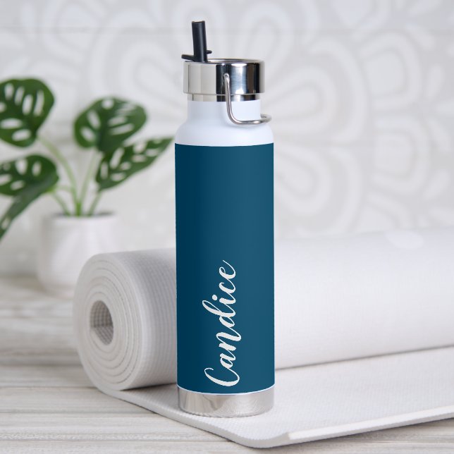 Bouteille D'eau Turquoise bleu Mariage personnalisé Bridesmaid (Yoga)