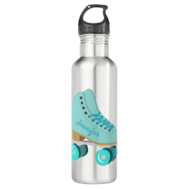 Bouteille D'eau Turquoise Blue Retro Quad Roller Patinage Personna