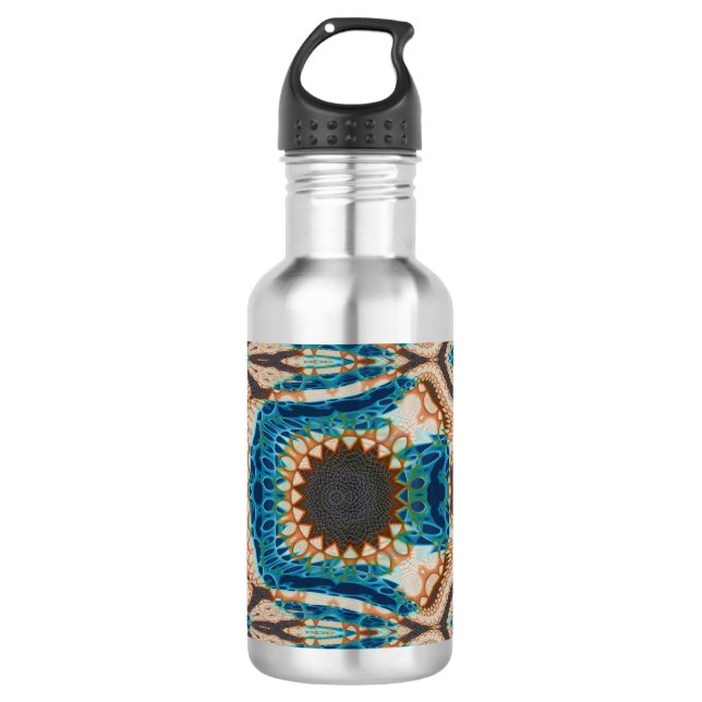 Bouteille D'eau Turquoise Gold Sun Southwestern Art (Devant)