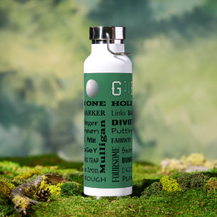 Bouteille D'eau Typographie du golf