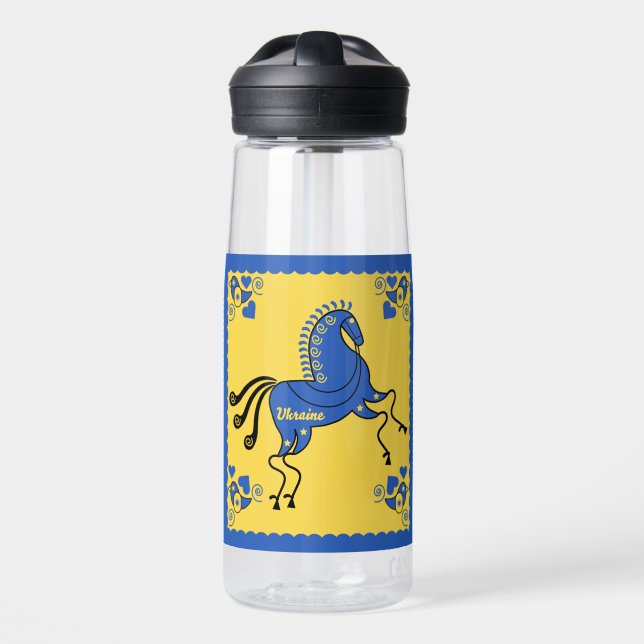 Bouteille D'eau Ukraine Art populaire slave traditionnel (Avant)