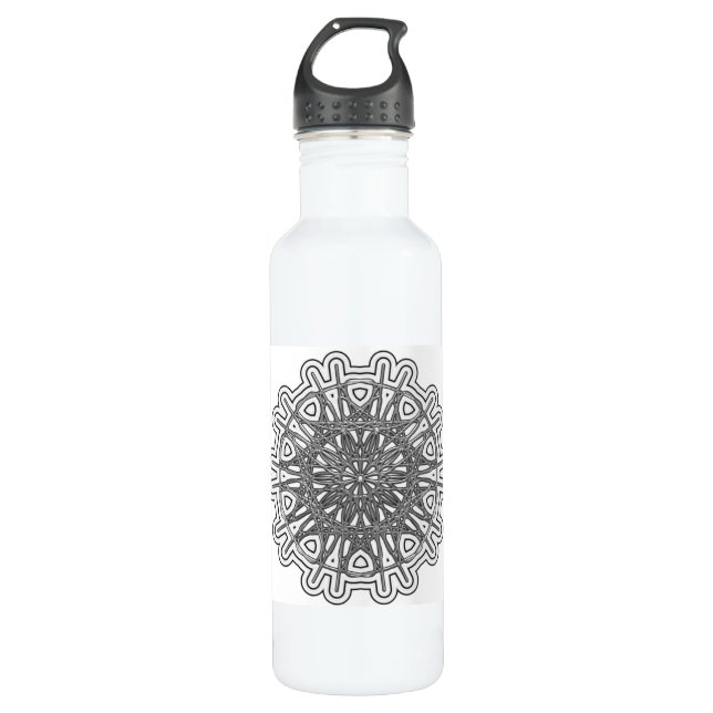 Bouteille D'eau Ultra Cool Mandala Design #1 (Devant)
