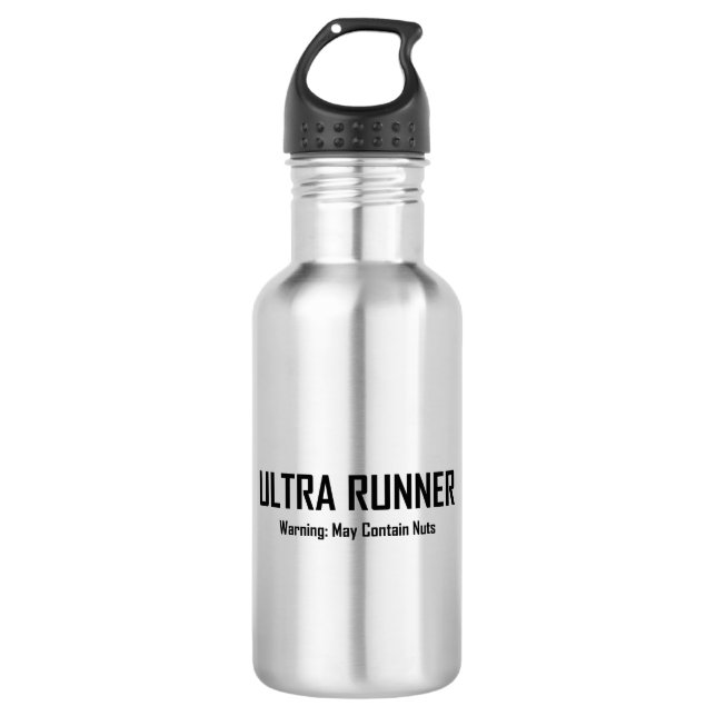 Bouteille D'eau Ultra Runner, Avertissement Peut Contenir Des Nuts (Devant)