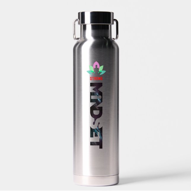 Bouteille D'eau Un état d'esprit fort | (Avant)