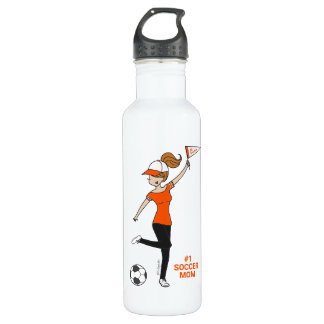 Bouteille D'eau Un fan de foot sur l'avatar personnel #1