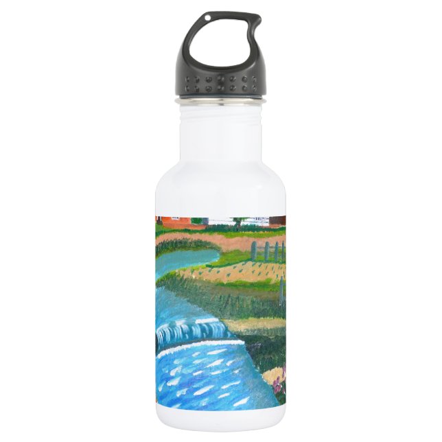 Bouteille D'eau Un flux de pays (Devant)