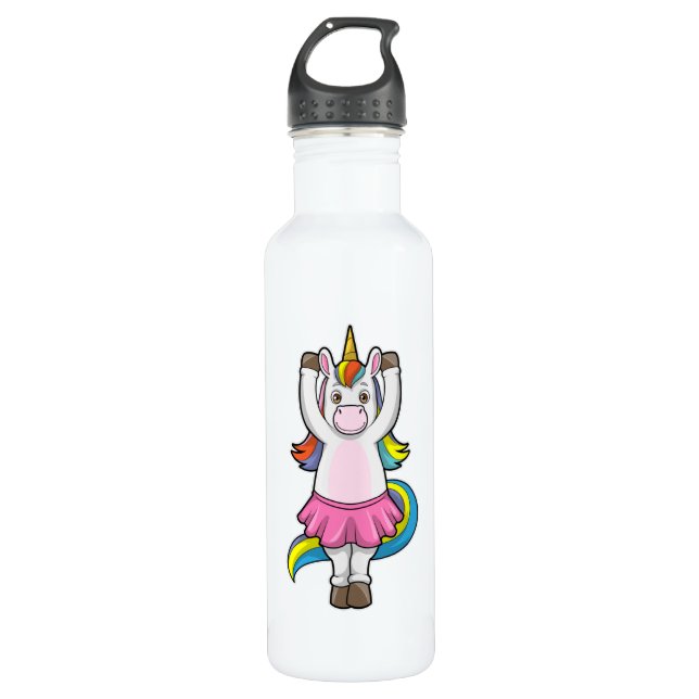 Bouteille D'eau Unicorne au Ballet Dance avec jupe (Devant)