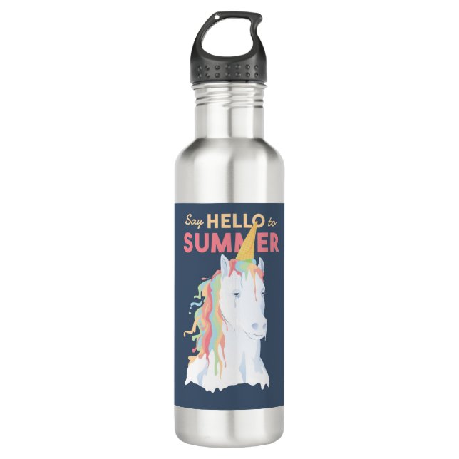 Bouteille D'eau Unicorne d'été (Devant)