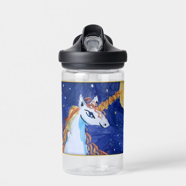 Bouteille D'eau Unicorne "L'art des enfants" (Avant)