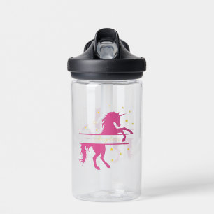 Bouteille D'eau Unicorne rose personnalisée