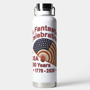 Bouteille D'eau USA 250 Years Patriotic Fan Design - 1776-2026