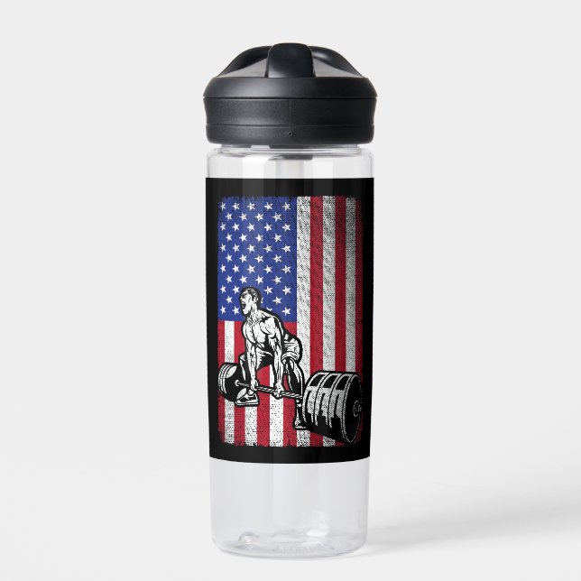 Bouteille D'eau USA American Flag haltérophilie (Extérieur)