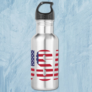 Bouteille D'eau USA Patriotic Personnalisé 18oz.