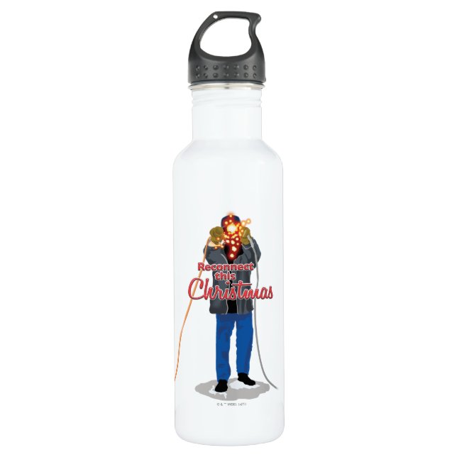 Bouteille D'eau Vacances de Noël | Reconnectez ce Noël (Devant)