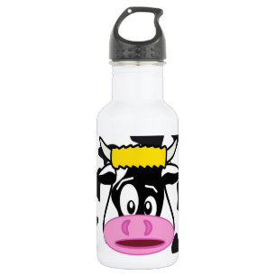 Bouteille D'eau Vache folle drôle Taureau sur le motif