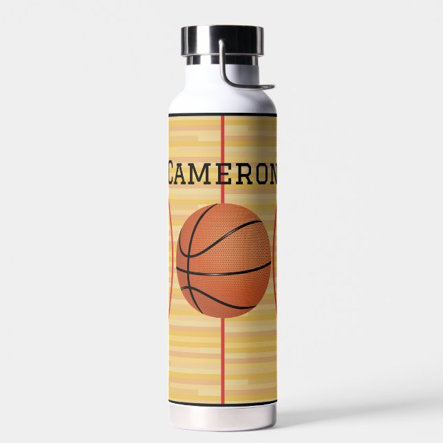 Bouteille D'eau Vacuum De Cuivre De Basketball Isolé (Gauche)