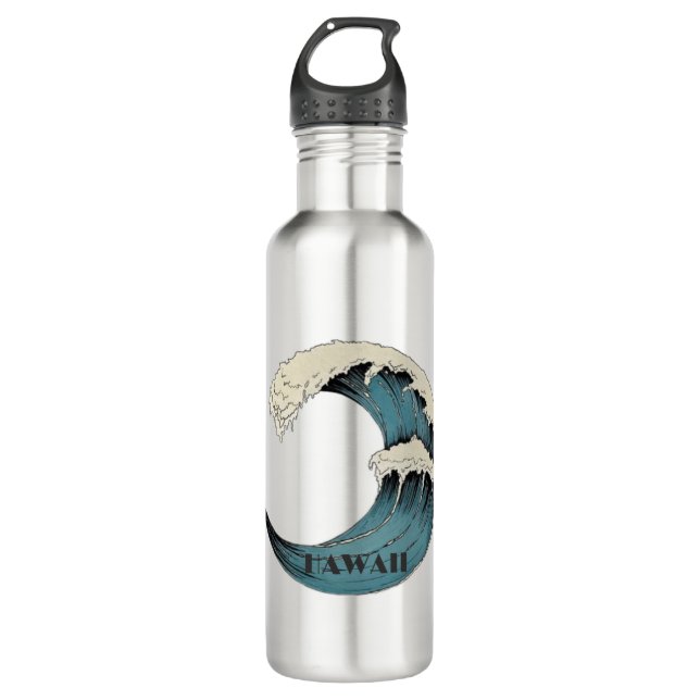 Bouteille D'eau Vague d'Hawaï (Devant)