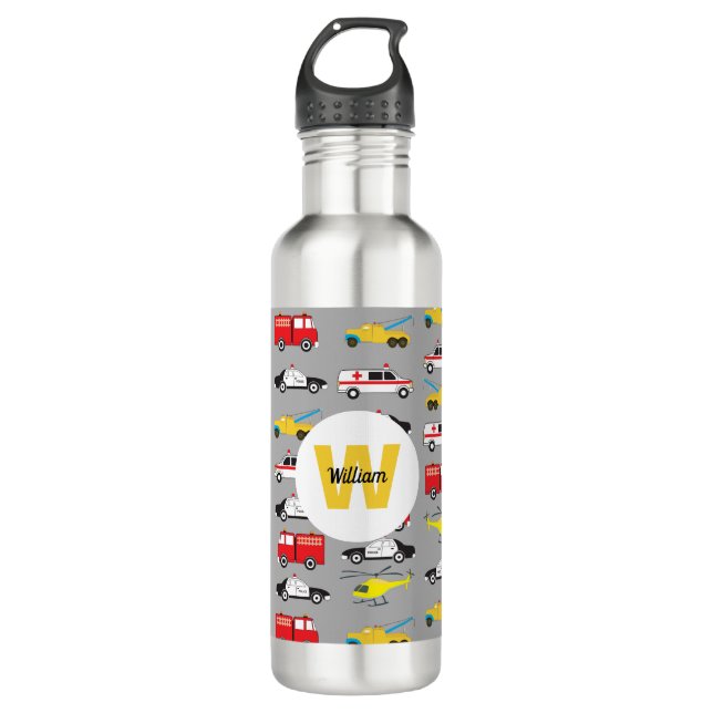 Bouteille D'eau Véhicules d'urgence personnalisés Transport (Devant)