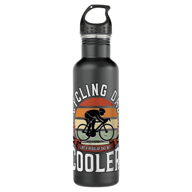 Bouteille D'eau Vélo Papa Vélo Vélo Vélo Père Jour Cadeau (Devant)