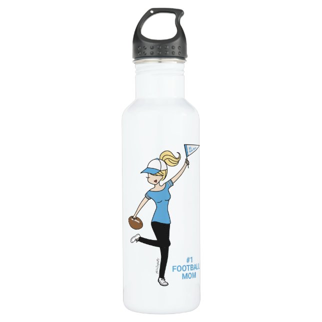 Bouteille D'eau Ventilateur Personnalisé De Football Avatar N°1 (Devant)