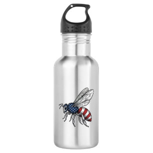 Bouteille D'eau Vêtement graphique vectoriel abeille patriotique v
