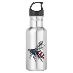Bouteille D'eau Vêtement graphique vectoriel abeille patriotique v