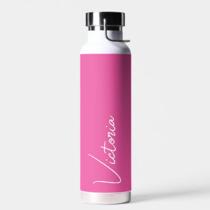Bouteille D'eau Vibrant rose et blanc Personnalisé