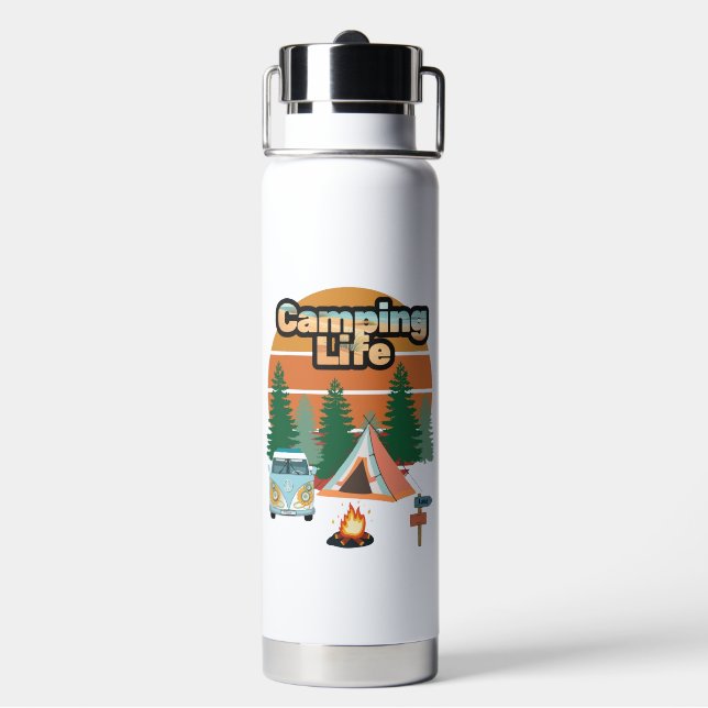 Bouteille d'eau Vie de camping (Arrière)