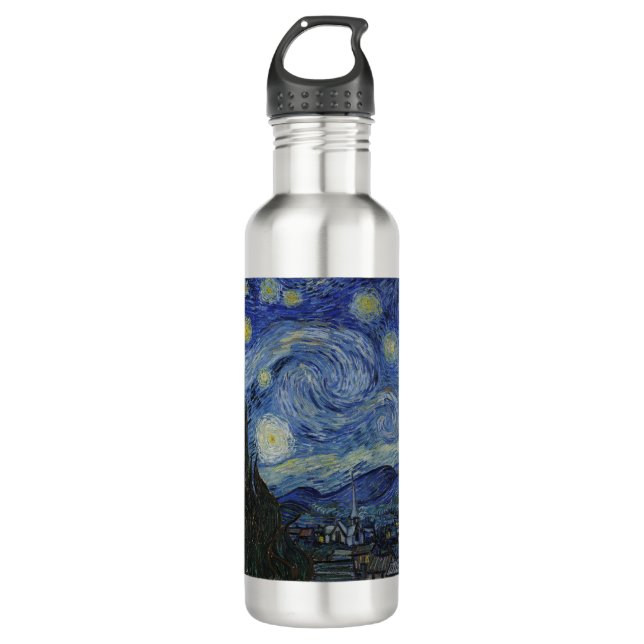 Bouteille D'eau Vincent Van Gogh Chef-d'oeuvre de nuit Starry (Devant)