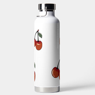 Bouteille D'eau Vintage Cherry Blossom Pattern Tumbler - Cute Red 