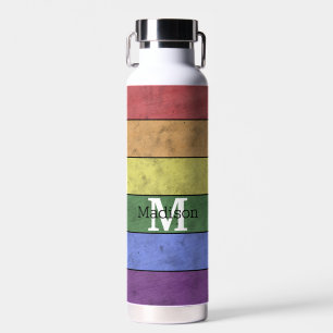 Bouteille D'eau Vintage drapeau LGBT orgueil écarlate arc-en-ciel