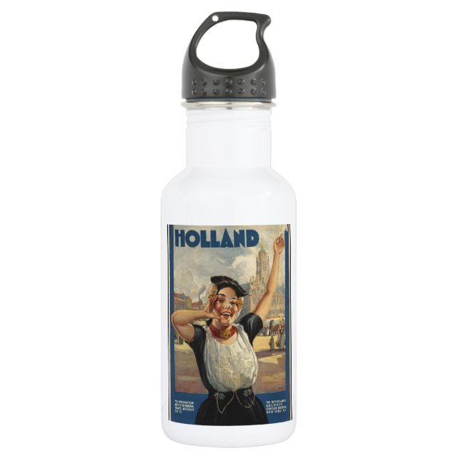 Bouteille D'eau Vintage Holland Air Travel (Devant)
