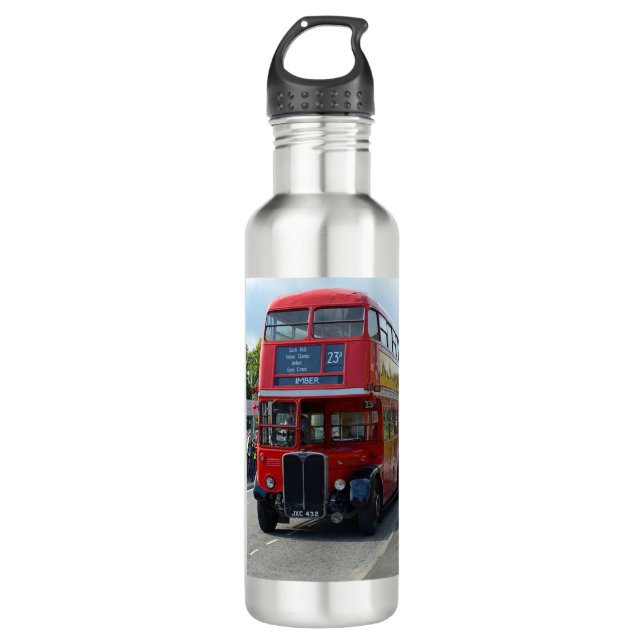 Bouteille D'eau Vintage London Bus (Devant)