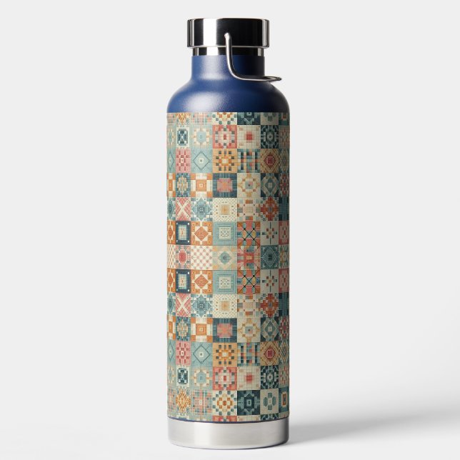 Bouteille D'eau Vintage, patchwork, paré (Droite)