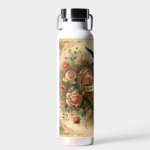 Bouteille D'eau Vintage/rétro/Victorian Valentine's day heart