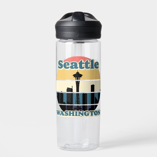Bouteille D'eau Vintage Seattle Washington (Extérieur)