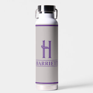 Bouteille D'eau Violet monogramme