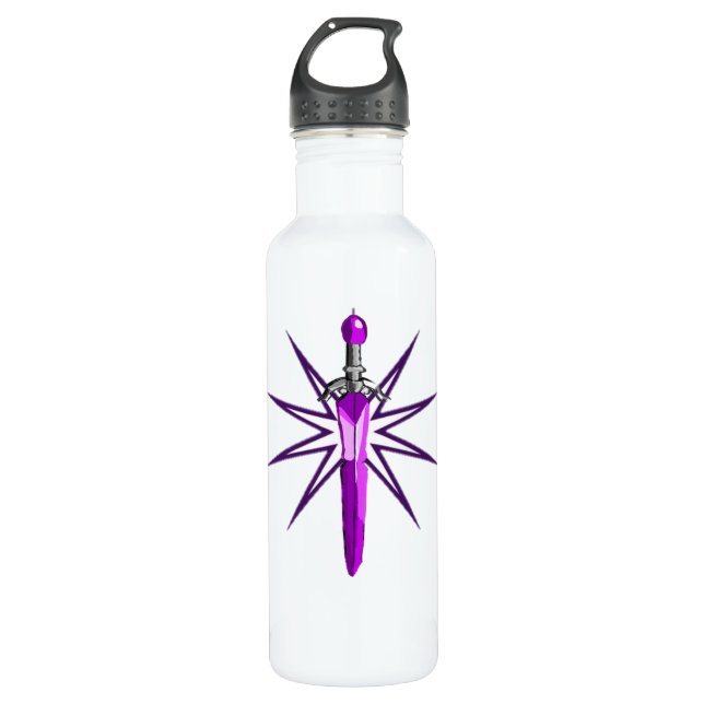 Bouteille d'eau violette Cool Sword pour enfants  (Devant)