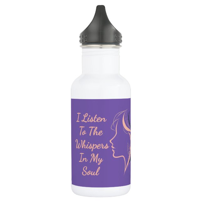 Bouteille d'eau violette personnalisée (Gauche)