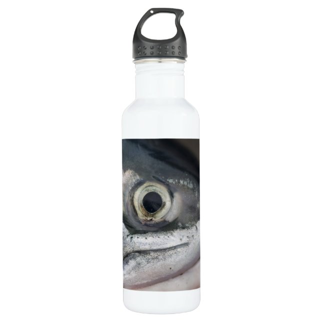 Bouteille D'eau Visage Saumon argenté (Devant)